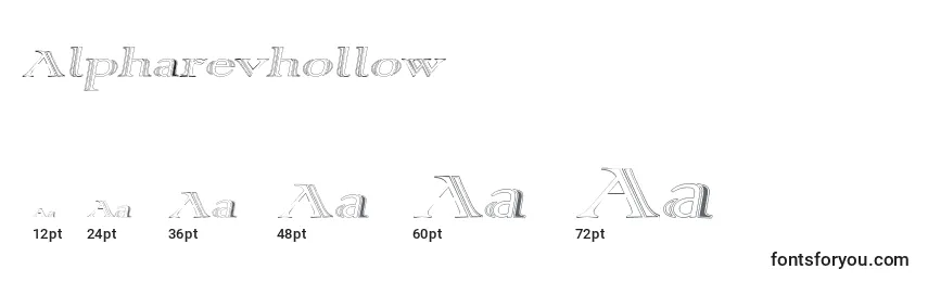 Размеры шрифта Alpharevhollow