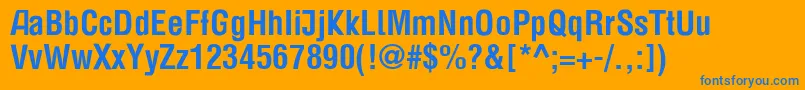 BdpFox Font – Blue Fonts on Orange Background