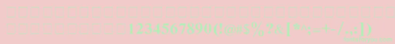 Cyrillictimes ffy Font – Green Fonts on Pink Background