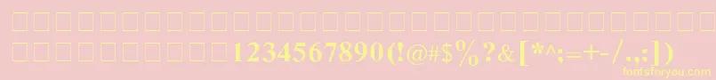 Cyrillictimes ffy Font – Yellow Fonts on Pink Background