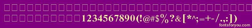 Czcionka Cyrillictimes ffy – żółte czcionki na fioletowym tle