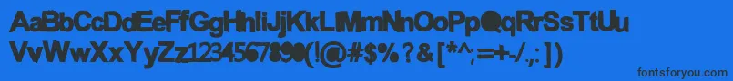 Anconventional Font – Black Fonts on Blue Background