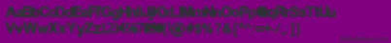 フォントAnconventional – 紫の背景に黒い文字