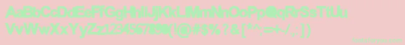 Weitere Informationen zur Anconventional-Schriftart Anconventional-Schriftart – Grüne Schriften auf rosa Hintergrund