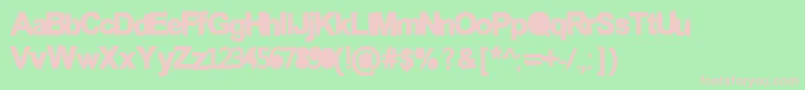 Anconventional-fontti – vaaleanpunaiset fontit vihreällä taustalla