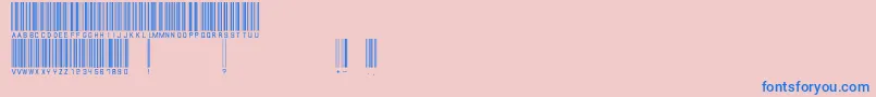 Barcodefont Font – Blue Fonts on Pink Background