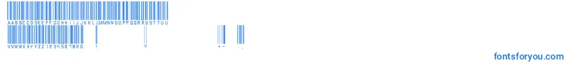 Barcodefont Font – Blue Fonts on White Background