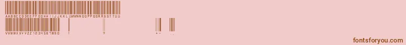 Barcodefont Font – Brown Fonts on Pink Background