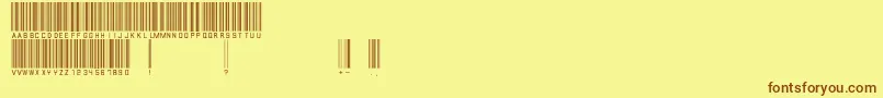 Barcodefont Font – Brown Fonts on Yellow Background