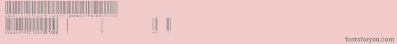 Barcodefont Font – Gray Fonts on Pink Background