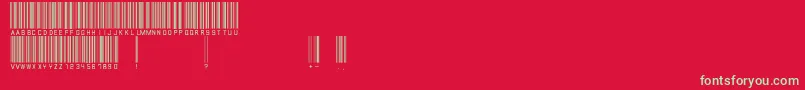 Barcodefont Font – Green Fonts on Red Background