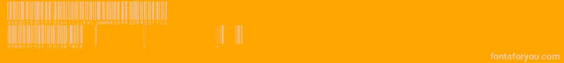 Barcodefont Font – Pink Fonts on Orange Background