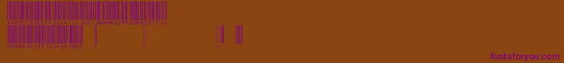 Barcodefont Font – Purple Fonts on Brown Background