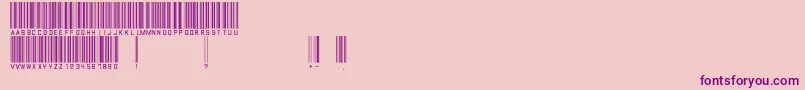 Barcodefont Font – Purple Fonts on Pink Background