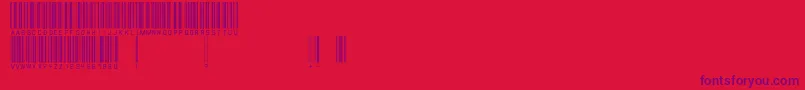 Barcodefont Font – Purple Fonts on Red Background
