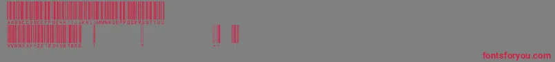 Barcodefont Font – Red Fonts on Gray Background