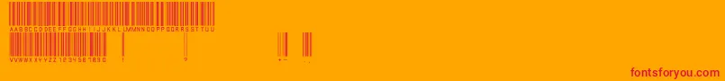 Barcodefont Font – Red Fonts on Orange Background