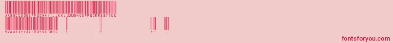 Barcodefont Font – Red Fonts on Pink Background