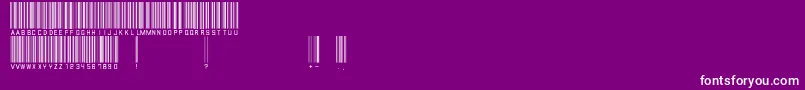 En savoir plus sur la police Barcodefont Police Barcodefont – polices blanches sur fond violet