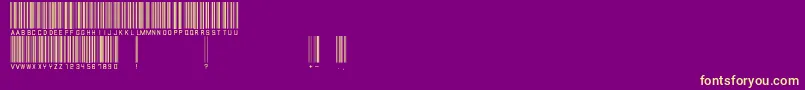 fuente Barcodefont – Fuentes Amarillas Sobre Fondo Morado