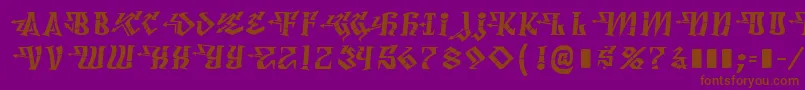 DegrassiFront Font – Brown Fonts on Purple Background