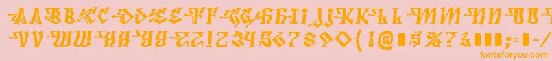 DegrassiFront Font – Orange Fonts on Pink Background