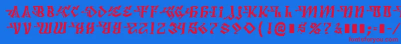 DegrassiFront Font – Red Fonts on Blue Background