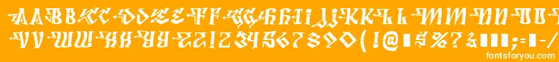 DegrassiFront Font – White Fonts on Orange Background