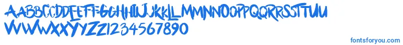 BllodyRainan Font – Blue Fonts on White Background