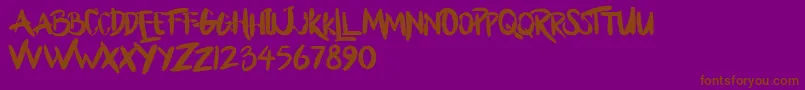 BllodyRainan Font – Brown Fonts on Purple Background