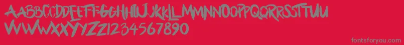 BllodyRainan Font – Gray Fonts on Red Background