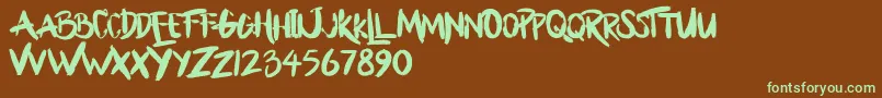 BllodyRainan Font – Green Fonts on Brown Background