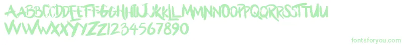 BllodyRainan Font – Green Fonts on White Background