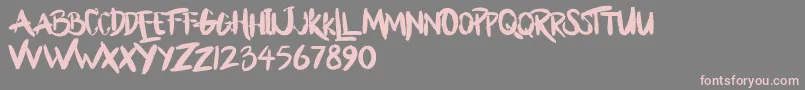 BllodyRainan Font – Pink Fonts on Gray Background