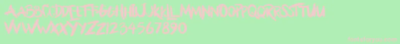 BllodyRainan Font – Pink Fonts on Green Background