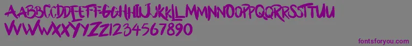 BllodyRainan Font – Purple Fonts on Gray Background