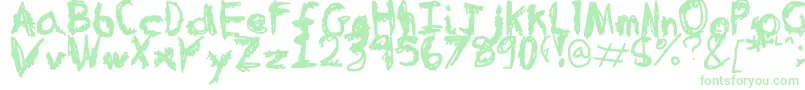 TableInABearSuit Font – Green Fonts on White Background