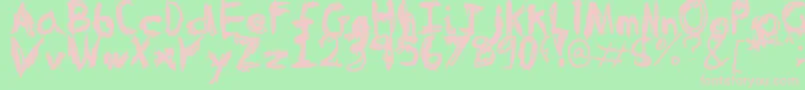 TableInABearSuit Font – Pink Fonts on Green Background