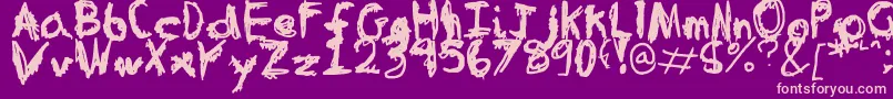 TableInABearSuit Font – Pink Fonts on Purple Background