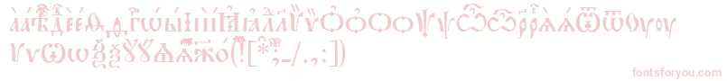 PochaevskUcs Font – Pink Fonts on White Background