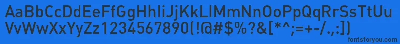 Plumbmediumc Font – Black Fonts on Blue Background