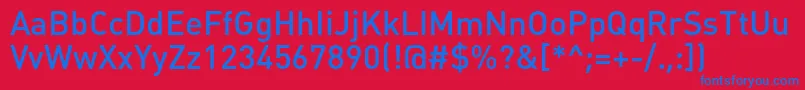 Plumbmediumc Font – Blue Fonts on Red Background