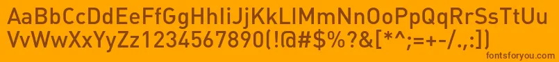 Plumbmediumc Font – Brown Fonts on Orange Background