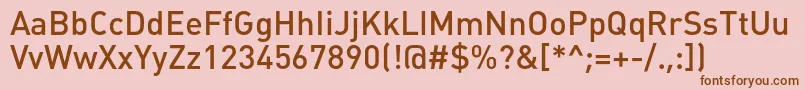 Plumbmediumc Font – Brown Fonts on Pink Background