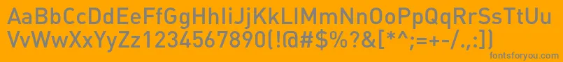 Plumbmediumc Font – Gray Fonts on Orange Background