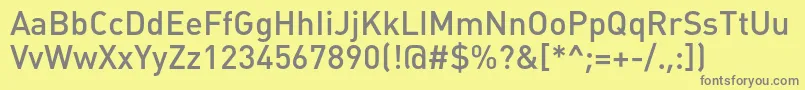 Plumbmediumc Font – Gray Fonts on Yellow Background