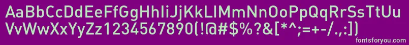 Plumbmediumc Font – Green Fonts on Purple Background