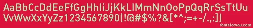 Plumbmediumc Font – Green Fonts on Red Background