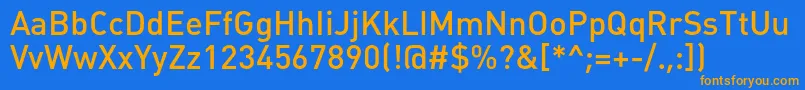 Plumbmediumc Font – Orange Fonts on Blue Background