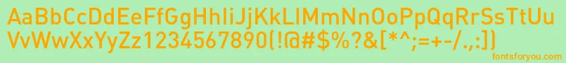 Plumbmediumc Font – Orange Fonts on Green Background